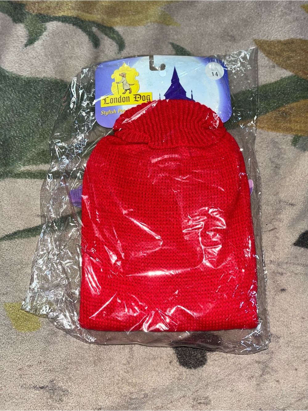 London Dog Red Knit Pet Sweater